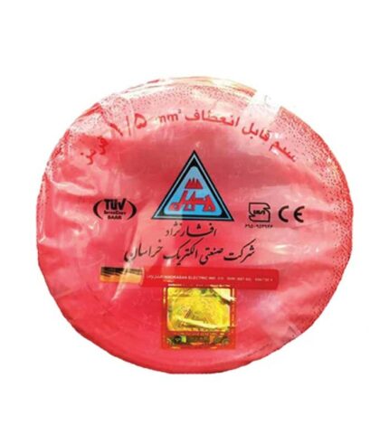 سیم برق افشان سایز 1.5 برند افشارنژاد خراسان رنگ قرمز فروشگاه الکتروتاو