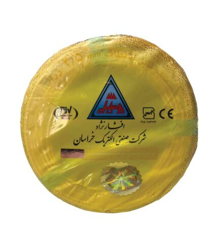 سیم برق افشان سایز 2.5 برند افشارنژاد خراسان رنگ زرد