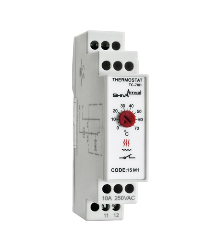 ترموستات تابلویی هیتر سری( M ) MODEL:TC-70H شیوا امواج