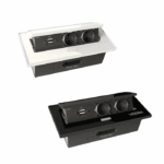 دو پریز ارت کابینتی توکار ویرا الکتریک USB و Type C | مناسب آشپزخانه با بدنه مقاوم