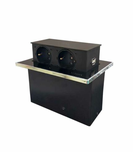 پریز کابینتی توکار امگا ویرا الکتریک USB + Type C | مناسب آشپزخانه و کابینت