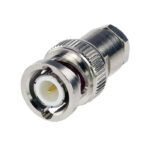 نمای جلو کانکتور BNC نر کابل RG58 پیچی