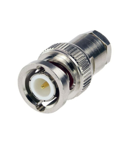 نمای جلو کانکتور BNC نر کابل RG58 پیچی