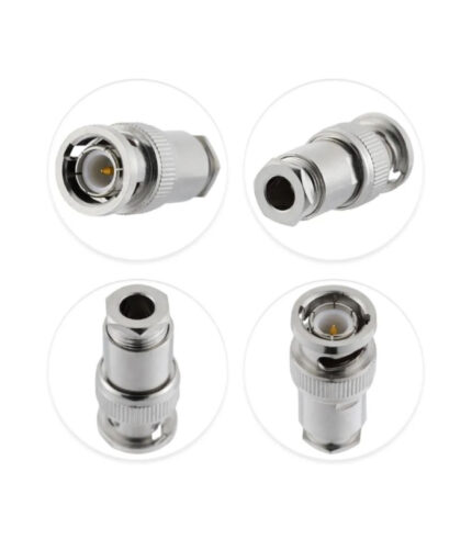 نمای جانبی کانکتور BNC نر RG58