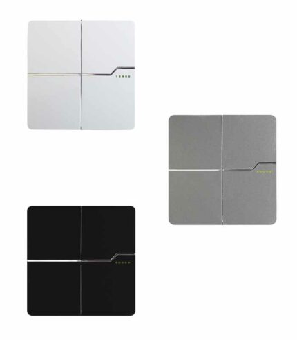 کلید دو پل ویرا الکتریک مدل T2 | طراحی مدرن و مینیمال با بدنه مقاوم