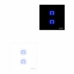 کلید دوپل لمسی ویرا الکتریک | مدل ساده و هوشمند T4 | بدنه شیشه‌ای و پلکسی