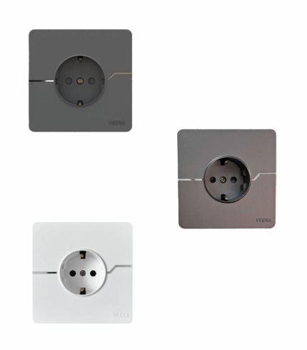 پریز ارت‌دار برند ویرا الکتریک مدل T2 | طراحی مدرن با ساختار ایمن