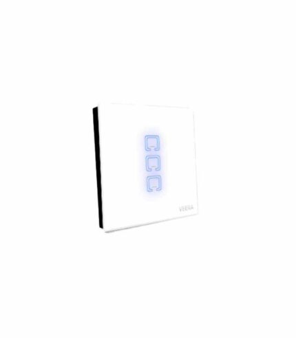 کلید سه پل لمسی ویرا الکتریک | طراحی شیشه‌ای و پلکسی