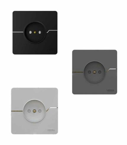 پریز برق محافظ‌دار برند ویرا الکتریک مدل T2  | طراحی مدرن با بدنه مقاوم